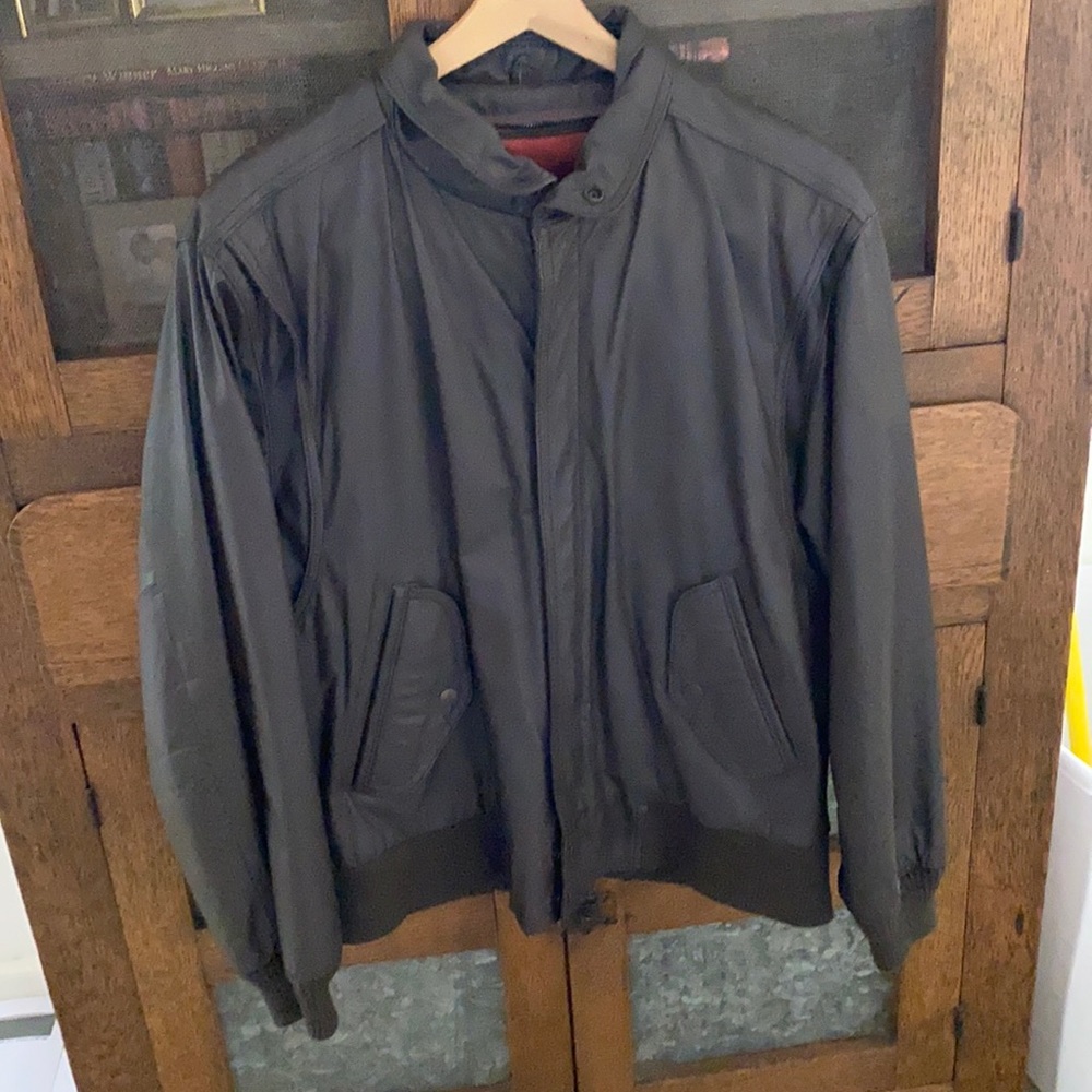 Brown Leather London Fog Jacket